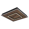 Plafoniera Globo WOODY metal, lemn, plastic, negru, maro, alb,LED, 36W, 3000K, 1750Lm - 67345D1