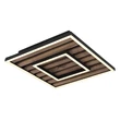 Plafoniera Globo WOODY metal, lemn, plastic, negru, maro, alb,LED, 18W, 3000K, 1000Lm - 67345D