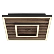 Plafoniera Globo WOODY metal, lemn, plastic, negru, maro, alb,LED, 18W, 3000K, 1000Lm - 67345D