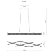 Pendul Globo JULIET metal, acril, gri, transparent, LED, 35W, 3200K , 1560Lm - 67348H
