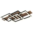 Plafoniera Globo JEFFRY metal, lemn, plastic, negru, maro, alb,LED, 24W, 3000K, 1300Lm - 67350-24