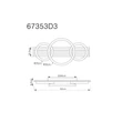 Plafoniera Globo TISHA metal, lemn, plastic, negru, maro, alb,LED, 24W, 3000K, 1200Lm - 67353D3
