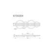 Plafoniera Globo TISHA metal, lemn, plastic, negru, maro, alb,LED, 30W, 3000K, 1500Lm - 67353D4