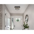 Plafoniera Globo BLEVINS metal, lemn, plastic,  negru, maro, alb, LED, 10W, 3000-4200-6000K, 580Lm - 67360D1