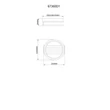 Plafoniera Globo BLEVINS metal, lemn, plastic,  negru, maro, alb, LED, 10W, 3000-4200-6000K, 580Lm - 67360D1