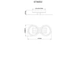 Plafoniera Globo BLEVINS metal, lemn, plastic,  negru, maro, alb, LED, 15W, 3000-4200-6000K, 880Lm - 67360D2