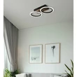Plafoniera Globo BLEVINS metal, lemn, plastic,  negru, maro, alb, LED, 15W, 3000-4200-6000K, 880Lm - 67360D2