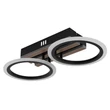 Plafoniera Globo BLEVINS metal, lemn, plastic,  negru, maro, alb, LED, 15W, 3000-4200-6000K, 880Lm - 67360D2