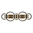 Plafoniera Globo BLEVINS metal, lemn, plastic,  negru, maro, alb, LED, 34W, 3000-4200-6000K, 1750Lm - 67360D4