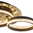 Plafoniera Globo DELLA II metal, plastic, negru, auriu, transparent, LED, 24W, 3000K, 1080Lm - 67361G