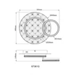 Plafoniera Globo DELLA II metal, plastic, negru, auriu, transparent, LED, 24W, 3000K, 1080Lm - 67361G
