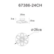 Plafoniera Globo MELISAND metal, silicon, sampanie, alb, LED, 24W, 2700-4000-6000K, 1512Lm - 67386-24CH