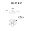 Plafoniera Globo MELISAND metal, silicon, argintiu, alb, LED, 24W, 2700-4000-6000K, 1320Lm - 67386-24S