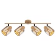 Spot Globo RUN metal, cristal, maro, fumuriu, E14 - 80040446