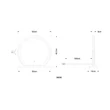 Oglinda Globo RIVAS metal, oglinda, plastic, sticla ,LED, 10W, 2700-4000-6500K, 532Lm - 84038