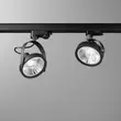 Sursa de lumina pentru sistem cu sina trifazata IdealLux KONIG TRACK NERO metal, negru, GU10-AR111, 3000K, 10W, 800lm - 284873