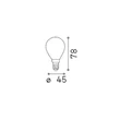 Bec IdealLux BULB metal, sticla, E14, 4W, 3000K, 340Lm - 289212