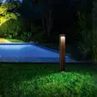 Lampadar exterior IdealLux KURT PT COFFEE metal, cafeniu, LED, 3000K, 11W, 950lm, IP54 - 306858