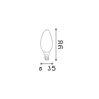 Bec IdealLux BULB metal, sticla, E14, 4W, 3000K, 430Lm - 326610