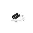 Accesorii pentru sina magnetica IdealLux EGO metal, negru - 337104