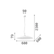 Pendul IdealLux ECLIPSE metal, sticla, negru, gri, GX53 - 338774