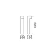 Lampadar exterior IdealLux SIRIO metal, sticla, antracit, LED, 13W, 3000K, 1100Lm, IP65 - 339627