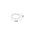 Baza IdealLux ROSONE metal, alb - 344225