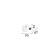 Aplica de perete IdealLux ELF metal, negru, LED, 3W, 3000K, 220Lm - 347462