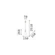 Pendul IdealLux ODEON metal, sticla, alb, LED, 8W, 3000k, 1250Lm - 349190