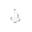 Pendul IdealLux ODEON metal, sticla, alb, LED, 8W, 3000k, 1250Lm - 349206
