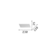 Aplica de perete IdealLux BLOCK metal, plastic, alb, LED, 20W, 3000K, 1800Lm - 350523