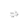 Aplica de perete IdealLux BLOCK metal, plastic, alb, LED, 10W, 3000K, 900Lm - 350554