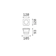 Lampa incastrata exetrior IdealLux WAY metal, negru, GX53, IP67 - 351537