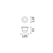 Lampa incastrata exetrior IdealLux WAY metal, negru, GX53, IP67 - 351544