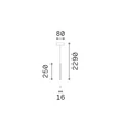 Pendul IdealLux LOOK metal, alb, LED, 3,5W, 3000K, 220Lm - 351629