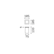 Lampa incastrata exetrior IdealLux PARK metal, sticla, gri, GU10, IP67 - 351797