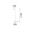 Lampadar IdealLux DODO metal, alama, GX53 - 352152