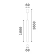 Pendul IdealLux LOOK metal, negru, GU10 - 352251