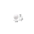 Aplica de perete IdealLux COTTON metal, sticla, alb, G9 - 352329