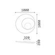 Plafoniera IdealLux OZ metal, acril, alb, LED, 75W, 3000K, 8300Lm - 352428
