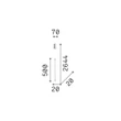 Pendul IdealLux TUBIX metal, sticla, alb, LED, 8W, 3000K, 850Lm - 352664