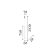 Pendul IdealLux TUBIX metal, sticla, alb, LED, 11W, 3000K, 1200Lm - 352671