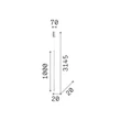 Pendul IdealLux TUBIX metal, sticla, alb, LED, 15W, 3000K, 1600Lm - 352688