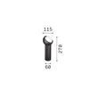 Veioza IdealLux BLOOM metal, sticla, negru, alb, G9 - 352848