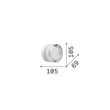 Aplica de perete IdealLux LOLLY metal, sticla, negru, fumuriu, GX53 - 354644