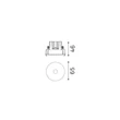 Spot incastrabil IdealLux INFINITY metal, negru, LED, 7W, 3000K, 520Lm - 355702