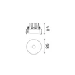 Spot incastrabil IdealLux INFINITY metal, alb, LED, 12W, 3000K, 1000Lm - 356112