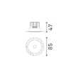 Spot incastrabil IdealLux INFINITY metal, alb, LED, 7W, 3000K, 520Lm - 356136