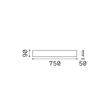 Aplica de perete IdealLux ZIG ZAG metal, culoarea cimentului, LED, 26W, 3000K, 2350Lm - 356693