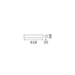 Aplica de perete IdealLux DELTA metal, acril, culoarea cimentului, LED, 19,5W, 3000K, 2200Lm - 357096